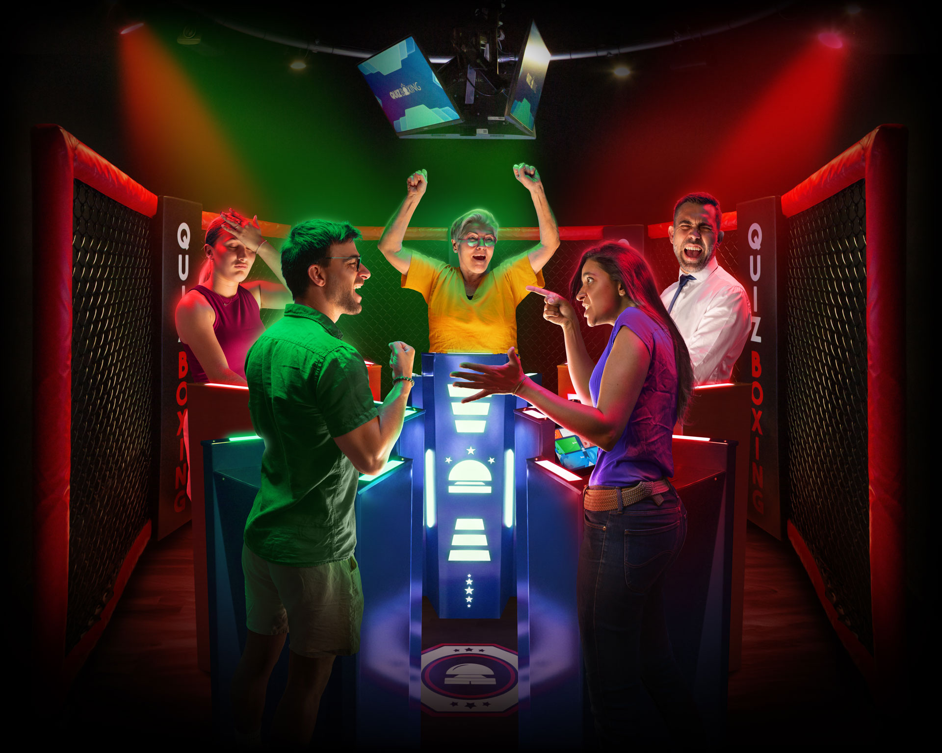 L'ambiance dans l'arène Quiz Boxing